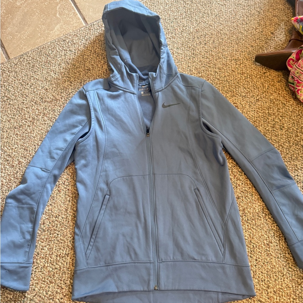 Nike Men’s Blue Therma Hyper Elite Hooded Full-Zip Jacket